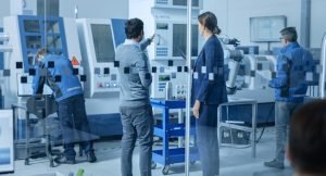 People Programming automated factory